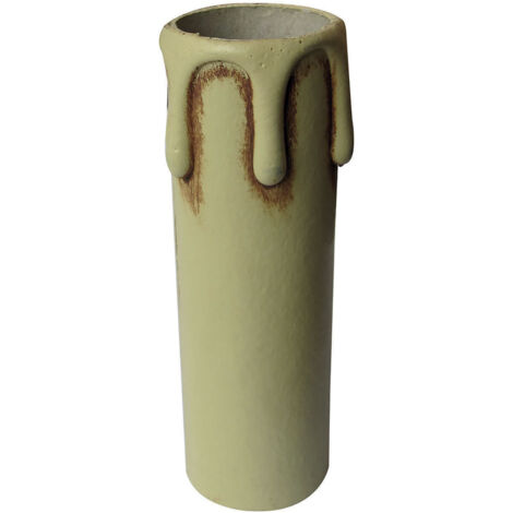 Fourreau de bougie plastique ivoire E14, haut. 85mm - Tibelec