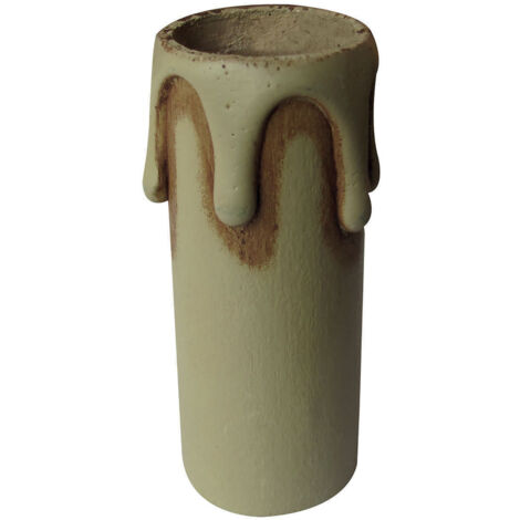 Fourreau de bougie plastique ivoire E14, haut. 65mm - Tibelec