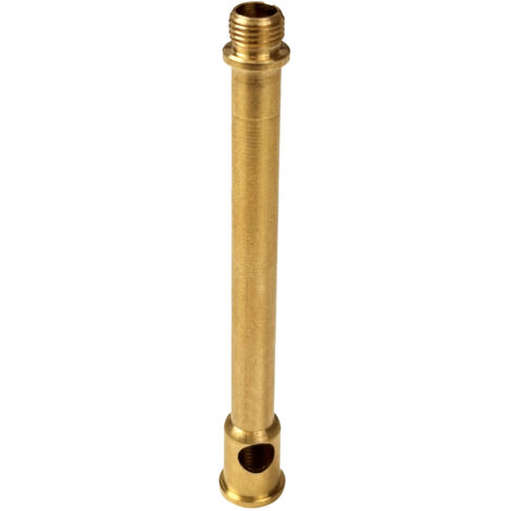 Tibelec – Réhausse laiton or 105mm – Pour modification de luminaires – Passe-fil intégré – Compatible avec douilles standards