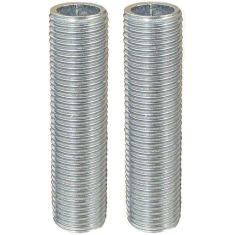 Tibelec – Lot de 2 tubulures filetées en acier 10x1 – Hauteur 40mm pour montage de luminaires – Maintien optimal des composants (1/2)