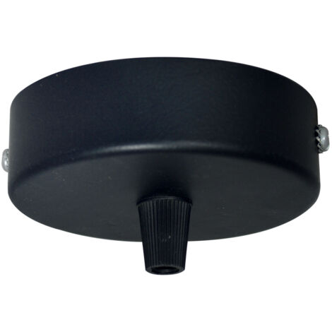 Pavillon cache-fils métal rond noir diam.100mm, serre câble inclus, garantie 5 ans - Tibelec