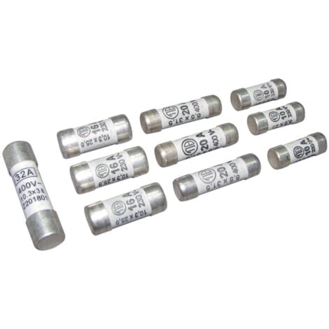 SeKi Lot De 10 Fusibles En Céramique 10 A, 6 X 30 Mm Fusibles En Verre 250 V 898465