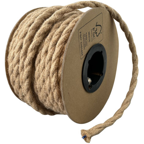 Bobine câble électrique torsadé corde, long. 25m, diam. 9mm - Tibelec (1/5)