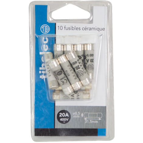 Lot De 10 Fusibles Céramique 1.6A 5x20 Mm - Lent (T) - 250V - Pour Appareils Électriques