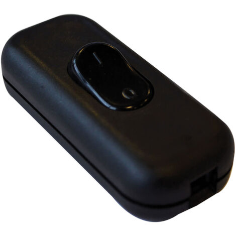 Interrupteur à main bipolaire noir pour câble électrique 2x0.75mm2 - Tibelec (1/2)