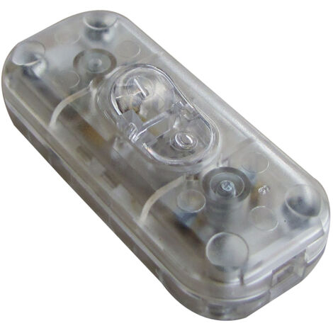 Interrupteur à main bipolaire translucide pour câble électrique 2x0.75mm2 - Tibelec (1/2)