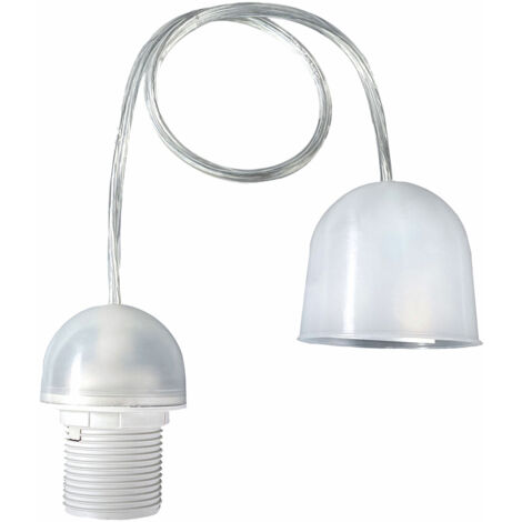 Monture suspension luminaire E27 translucide arrondie pour abat jour, 60W maxi- Tibelec (1/3)