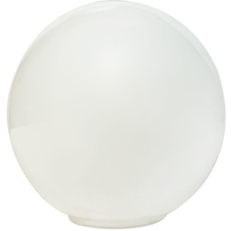 Abat jour verre opale blanc, forme globe, diam. 120 mm - Tibelec
