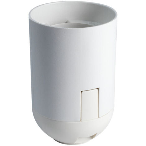 Douille lisse E27 blanche, plastique PET recyclé - Tibelec (1/3)