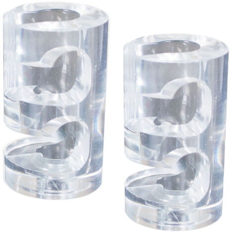 Lot de 2 passes câbles plastiques translucide pour montage luminaire, diam.20mm , haut. 35mm - Tibelec (1/2)