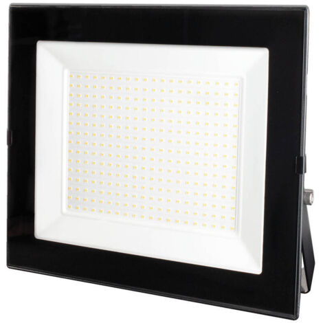 Projecteur LED Noir 200W, 24000 lumens, IP65, 4000K Blanc-neutre, connecteur rapide, fixation orientable 3D - Tibelec (1/5)
