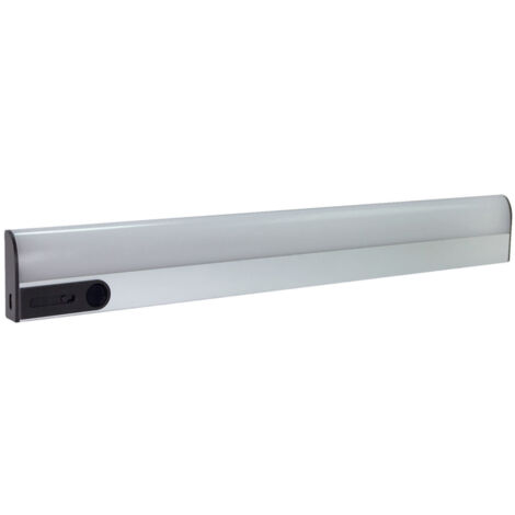 Réglette LED Argent 2.7W, 250 lm, 3000K, interrupteur infrarouge, batterie recheargable, intensité variable - Tibelec (1/5)