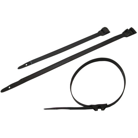 Lot de 100 colliers  d'installation noir long. 265x9mm -Tibelec (1/2)