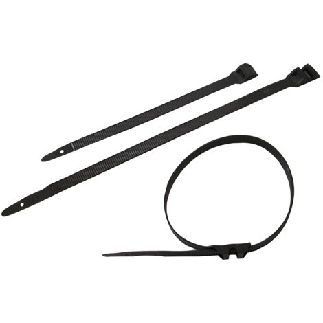 Lot de 100 colliers de câblage noir long. 250x4.8mm -Tibelec (1/2)