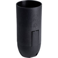 Douille lisse E14 noire, plastique PET recyclé - Tibelec