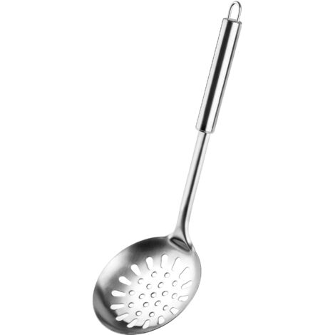 KADAX Classique Écumoire en Acier Inoxydable, Louche de Cuisine avec Poignée confortable, Ustensile de Cuisine, Louche Plate, Cuillère-Passoire (1/5)