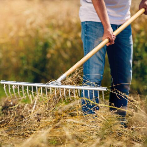 Râteau Enfant Détachable – Manche En Bois – Outil De Jardinage Solide Pour Petits Jardiniers – Vert - 5