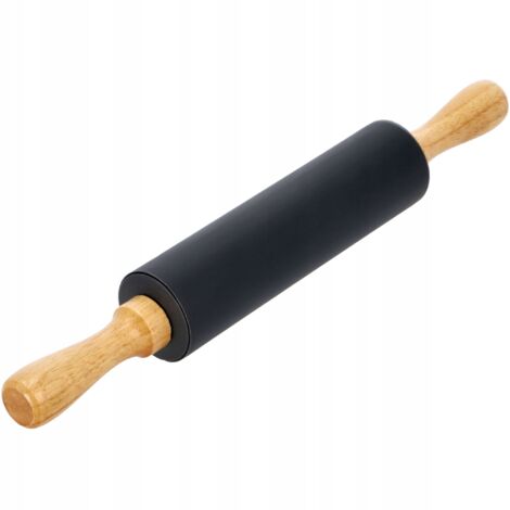 Set Rouleau à Pâtisserie En Silicone Et Tapis – Rouleau Bois 38 Cm + Tapis 60x40 Cm + Carte + Pinceau
