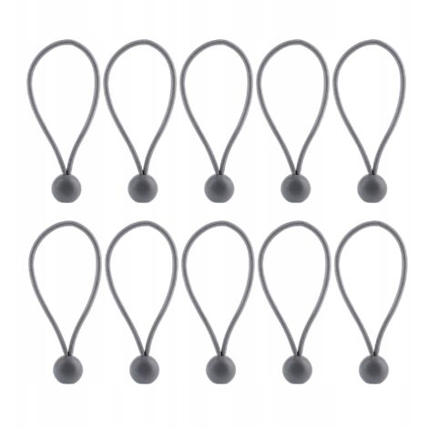 KADAX Lot de 10 supports de bâche, en caoutchouc résistant aux intempéries, pour tentes, bâches, trampolines, caravanes (gris/balles/10 pièces) (1/5)