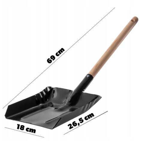 Pelle à Cendres Kadax - Métal Avec Poignée En Bois, 26.5cm, Pour Cheminée/poêle