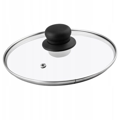 KADAX Couvercle en Verre pour Poeles et Casseroles, Couvercle Résistant à la Chaleur avec Poignée en Plastique pour une Cuisine Facile et Sûre (22 cm) (1/5)