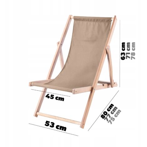 Springos Chaise Longue En Bois De Hêtre Avec Accoudoirs Chaise Longue De Plage   Rayures Blanches Vertes