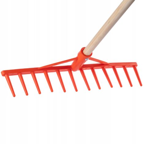 Manche Bois Ergonomique Râteau à Feuilles KADAX - Manche Bois, Dents Acier - Ramassage Jardin Efficient Et Confortable Outil Jardin Manche Bois