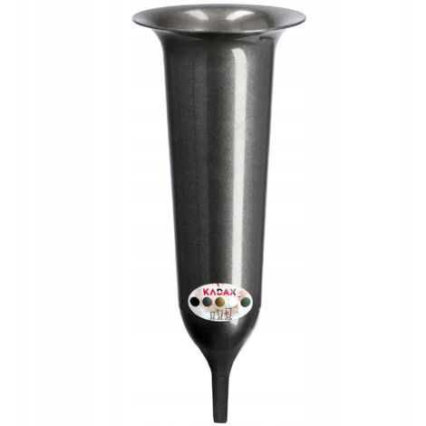 KADAX Vase Fiole Pour Cimetière 30cm Fleurs Artificielles Pointe Graphite Martelé (1/5)