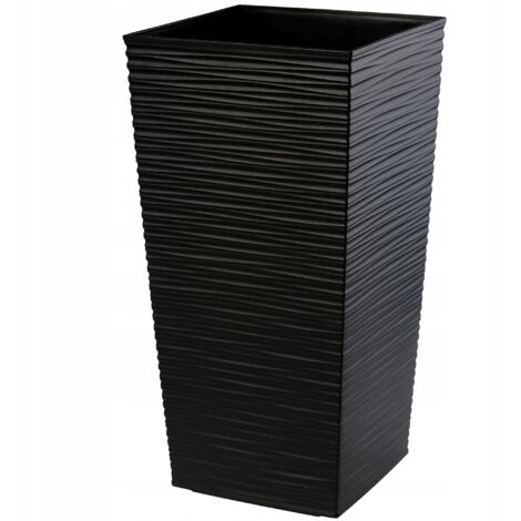 KADAX Pot de Fleur Haut, Grande Jardiniere en Plastique pour Une Décoration Interieure et Exterieure Moderne et Élégante, Bac à Fleur (75.5 cm, Noir) (1/5)
