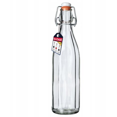 KADAX Bouteille en Verre de 750ml avec Bouchon Hermétique pour la Conservation des Boissons, Parfaite pour le Kombucha et la Limonade (1/5)