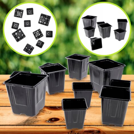Set De 3 Pots De Fleurs KADAX Hauts - Graphite, H 36/46.5/57.5cm, Intérieur/Extérieur
