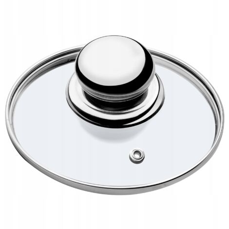 KADAX Couvercle en Verre avec Poignée en Acier, Accessoire Culinaire pour Sublimer vos Casseroles, Marmites et Poêles lors de la Cuisson (18 cm) (1/5)