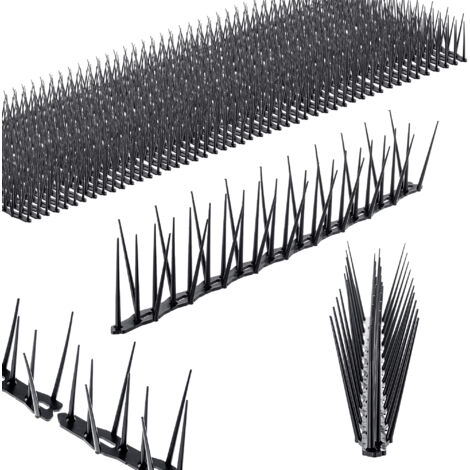KADAX Lot de 50 pigeons anti-oiseaux en plastique pour balcon, fenêtre, toit, jardin, répulsif contre les oiseaux, protection contre les pigeons, noir (1/5)