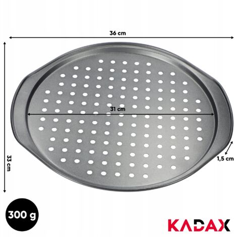 Plaque à Pizza Perforée KADAX 33 Cm - Revêtement Antiadhésif, Poignées Confortables, Pour Four - 5