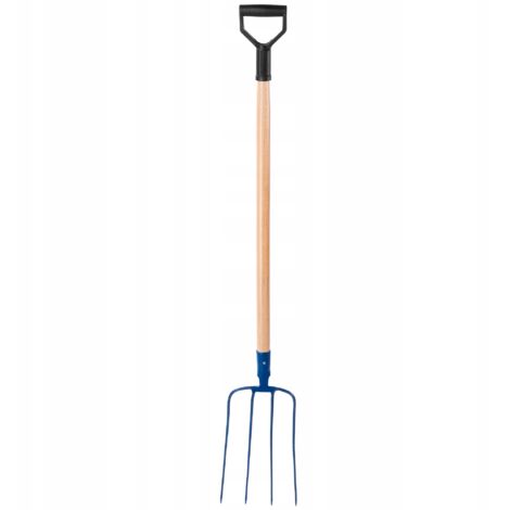 KADAX Fourche à foin à 4 dents Fourche à fumier de jardin commerciale avec poignée (1/5)