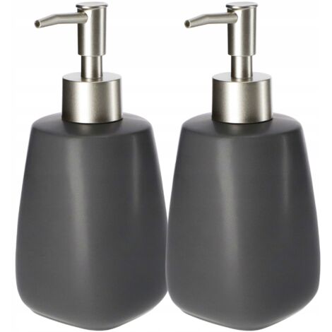 KADAX Distributeur de Savon Gel Liquide Gris 2 x 400 ml (1/5)