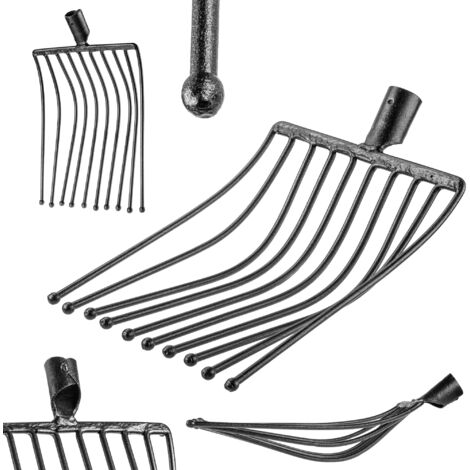 KADAX Fourchette à pomme de terre 10 dents Jardin Commercial Métal Sans manche (1/5)