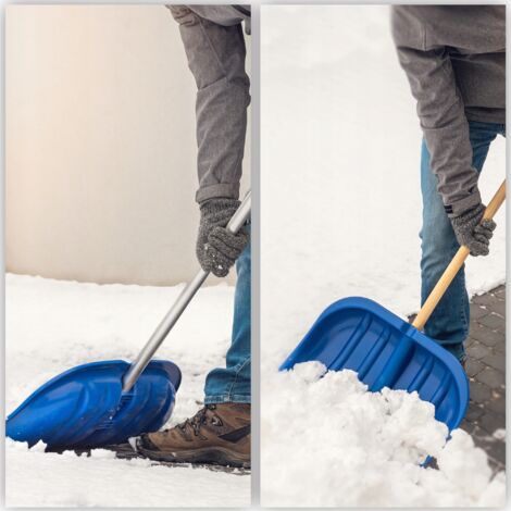 Pelle à Neige Professionnelle KADAX 53 X 135 Cm - Lame Plastique Et Bord Aluminium Avec Poignée Antidérapante (Rouge)