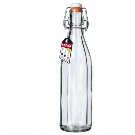 KADAX Bouteille en Verre de 500ml avec Bouchon Hermétique pour la Conservation des Boissons, Parfaite pour le Kombucha et la Limonade (1/5)