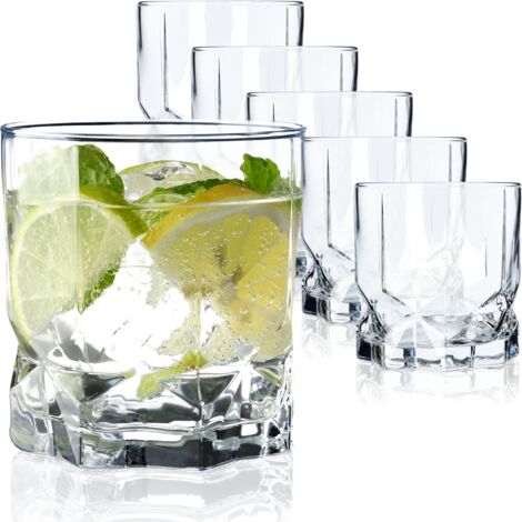 KADAX Verres à Boire pour Toutes les Occasions, Verres Transparents pour Jus, Cocktails, Eau et Soda d'une Élégance Incomparable (325 ml, Lot de 6) (1/5)