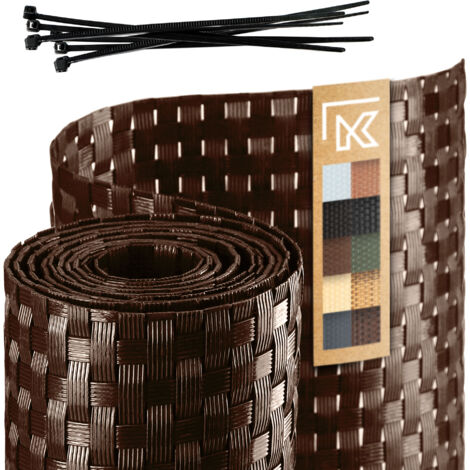 KADAX Ruban de clôture marron pour panneaux de clôture 19 cm 2,55 m (1/5)