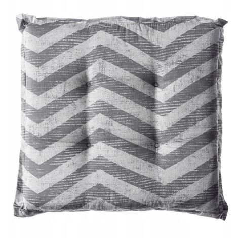 KADAX Coussin de chaise de jardin, 46 x 46 x 5 cm, en coton, rembourrages doux pour fauteuil de jardin, gris (1/5)