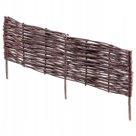 KADAX Palissades en Osier Naturel pour Jardin, Clôtures Décoratives pour Délimiter, Orner et Sublimer Votre Espace Exterieur (100 x 40 cm, 1 Pièce)