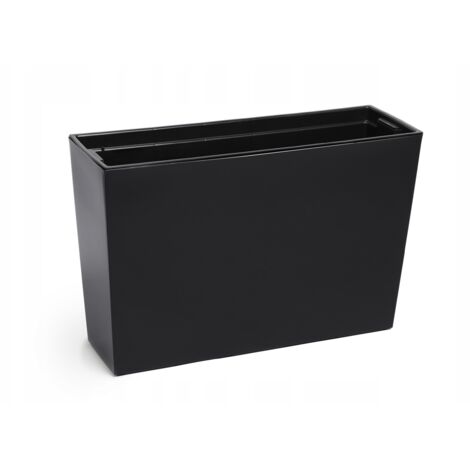 KADAX Pot de Fleur Pot de Fleur Support de Fleur Haut + Insert 19x56 Noir Brillant Jardin (1/5)