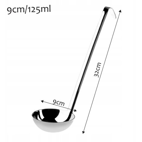 Louche à Soupe Fendue En Inox - Accessoire De Cuisine 2 En 1, 27.5 Cm - Neuf