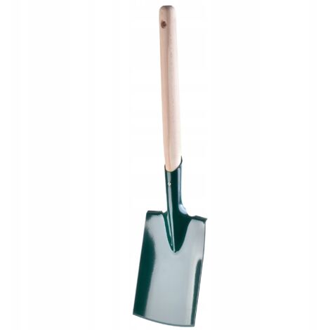 KADAX Pelle à herbe en métal avec manche en bois pour jardin, voyage, patte d'herbe robuste vert (1/5)