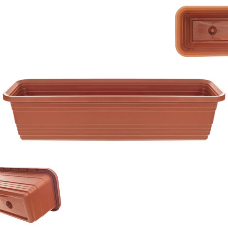 KADAX Jardinière de Balcon Pot de Fleur 60 cm Jardinière Rouge Brique