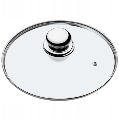 KADAX Couvercle en Verre avec Poignée en Acier, Accessoire Culinaire pour Sublimer vos Casseroles, Marmites et Poêles lors de la Cuisson (20 cm) (1/5)