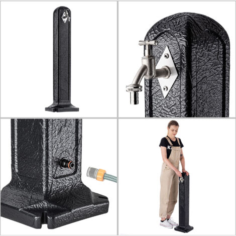 Colonne D'eau Jardin Double Sortie En Cuivre - Robinet Extérieur Antigel, 32 Cm