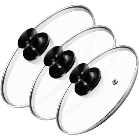 KADAX Couvercle en Verre Ensemble de Couvercles 22/26/30cm